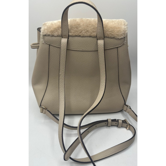 NWOT Kate Spade K9398 Leila Flap Backpack Fur Faux Shearling  display picture 2